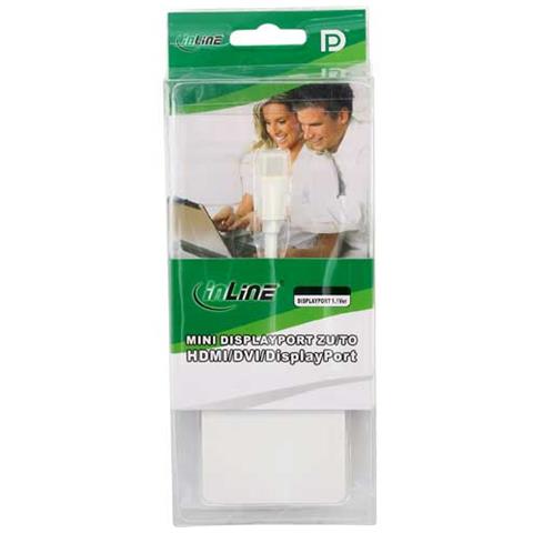 17195I Mini DisplayPort HDMI / DVI / DisplayPort Bianco cavo di interfaccia e adattatore - Foto 1